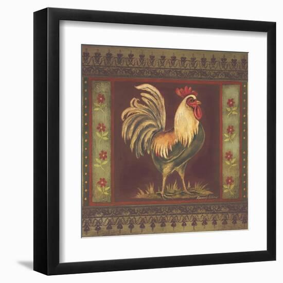 Mediterranean Rooster II-Kimberly Poloson-Framed Art Print