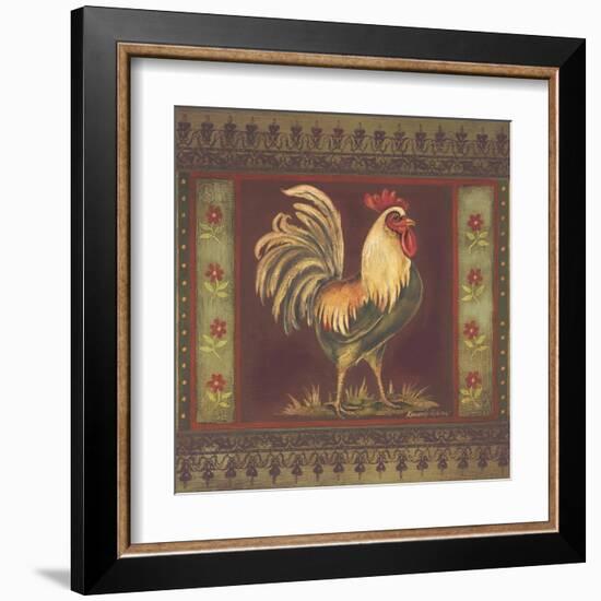 Mediterranean Rooster II-Kimberly Poloson-Framed Art Print