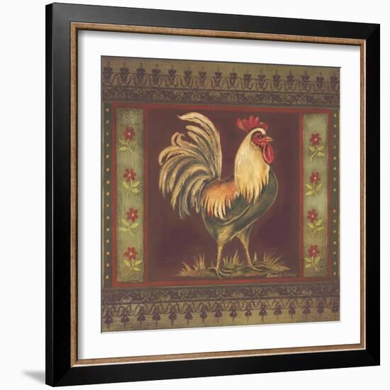 Mediterranean Rooster II-Kimberly Poloson-Framed Art Print