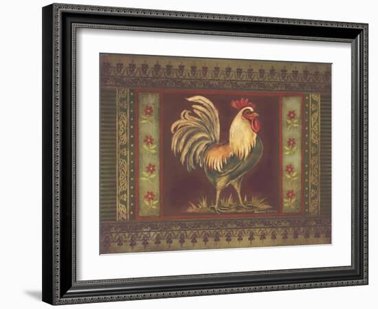 Mediterranean Rooster II-Kimberly Poloson-Framed Art Print