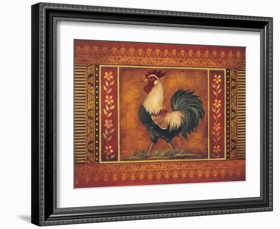 Mediterranean Rooster III-Kimberly Poloson-Framed Art Print