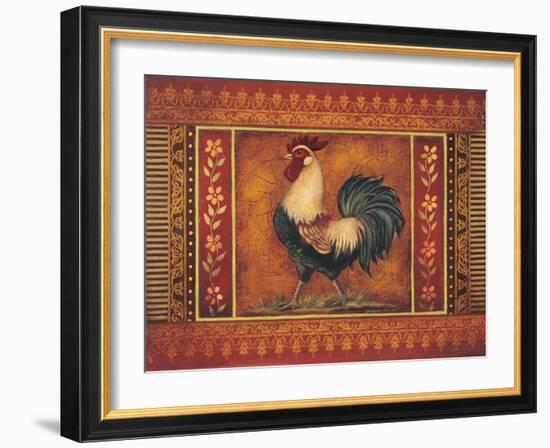 Mediterranean Rooster III-Kimberly Poloson-Framed Art Print