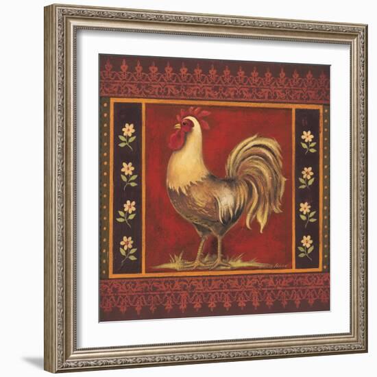 Mediterranean Rooster IV-Kimberly Poloson-Framed Art Print