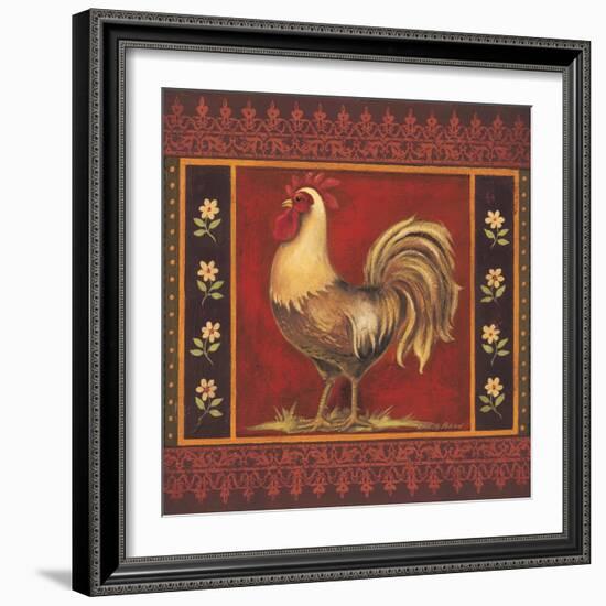 Mediterranean Rooster IV-Kimberly Poloson-Framed Art Print