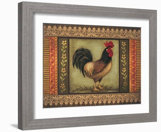 Mediterranean Rooster VI-Kimberly Poloson-Framed Art Print