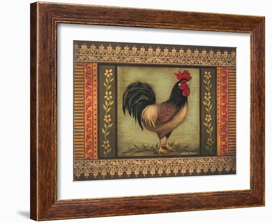 Mediterranean Rooster VI-Kimberly Poloson-Framed Art Print