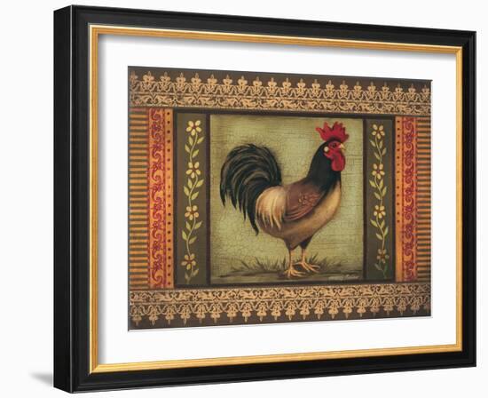 Mediterranean Rooster VI-Kimberly Poloson-Framed Art Print