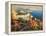 Mediterranean Seascape-Peter Bell-Framed Stretched Canvas