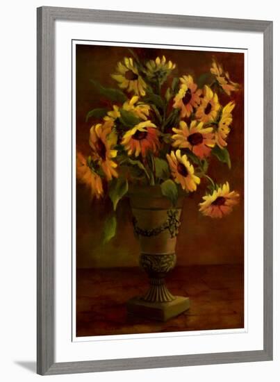 Mediterranean Sunflowers I-Tricia May-Framed Art Print