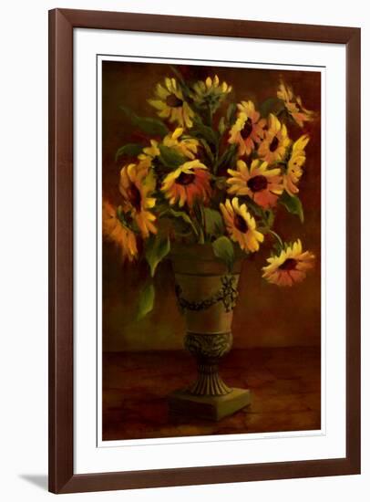 Mediterranean Sunflowers I-Tricia May-Framed Art Print