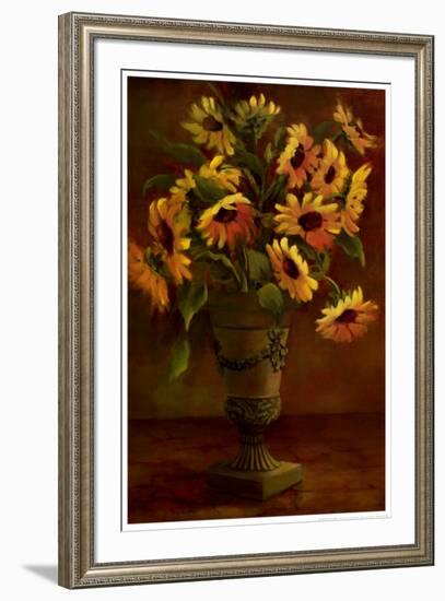 Mediterranean Sunflowers I-Tricia May-Framed Art Print