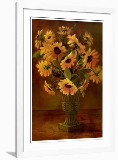 Mediterranean Sunflowers II-Tricia May-Framed Art Print