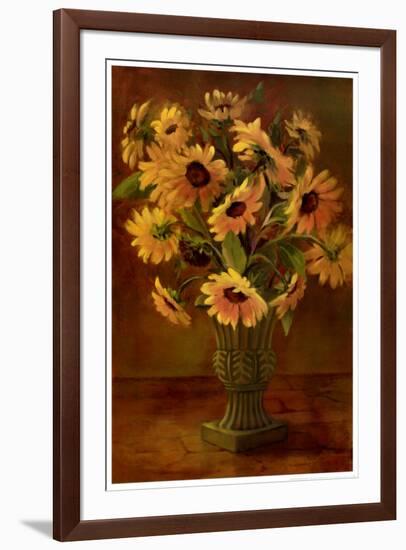 Mediterranean Sunflowers II-Tricia May-Framed Art Print