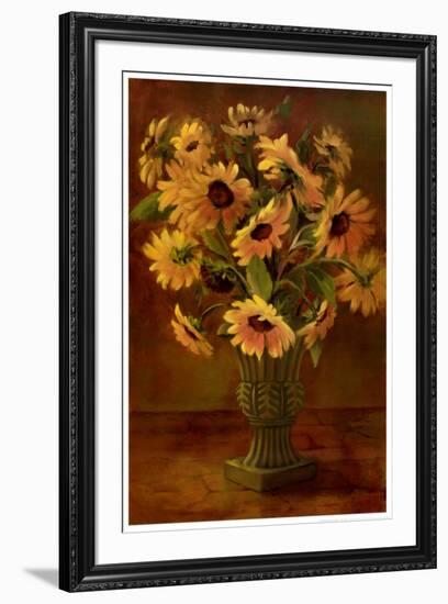 Mediterranean Sunflowers II-Tricia May-Framed Art Print