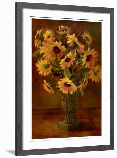 Mediterranean Sunflowers II-Tricia May-Framed Art Print