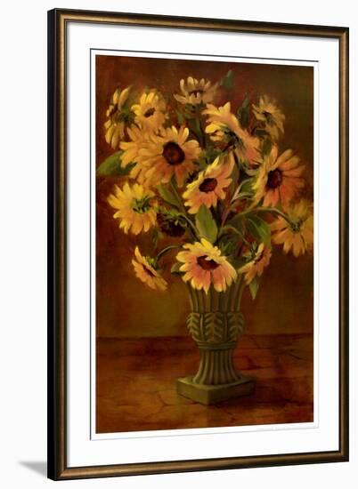 Mediterranean Sunflowers II-Tricia May-Framed Art Print