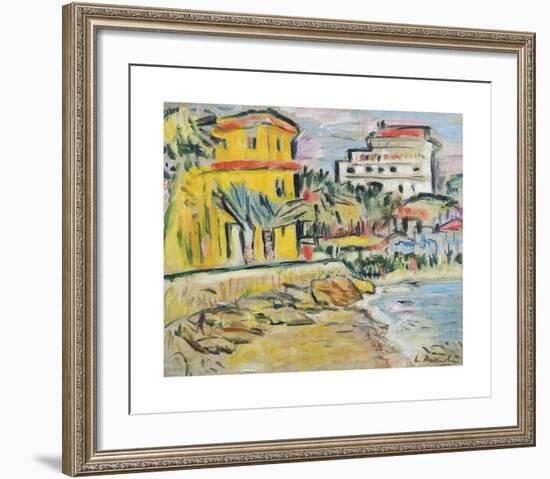 Mediterranean Town-George Leslie Hunter-Framed Premium Giclee Print