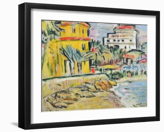 Mediterranean Town-George Leslie Hunter-Framed Giclee Print