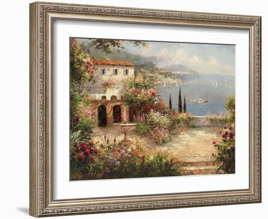 Mediterranean Villa-Peter Bell-Framed Premium Giclee Print