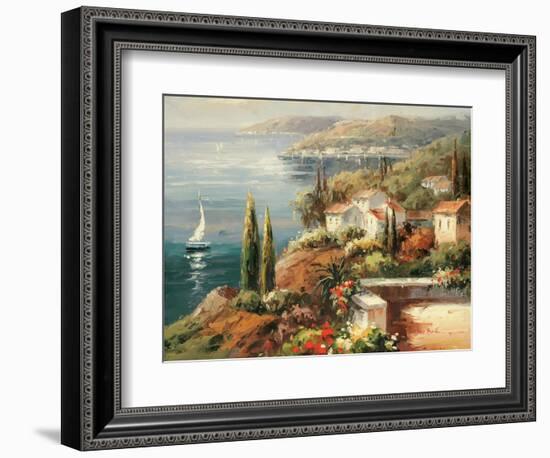 Mediterranean Vista-Peter Bell-Framed Art Print