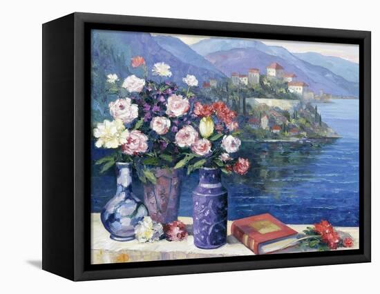 Mediterranian Scene-John Zaccheo-Framed Premier Image Canvas