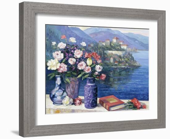 Mediterranian Scene-John Zaccheo-Framed Giclee Print