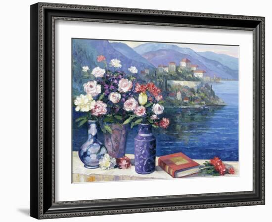 Mediterranian Scene-John Zaccheo-Framed Giclee Print