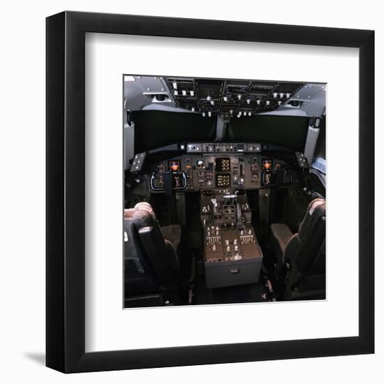 medium-range Boeing 757 Cockpit-null-Framed Premium Giclee Print