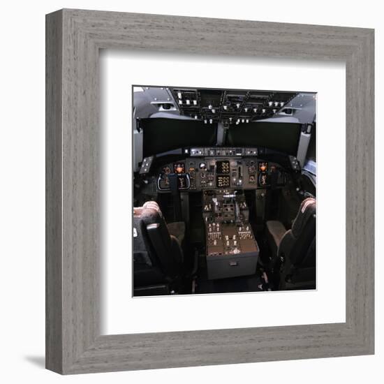 medium-range Boeing 757 Cockpit-null-Framed Premium Giclee Print