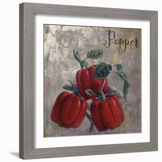 Medley_Gold_peppers-Color Bakery-Framed Giclee Print