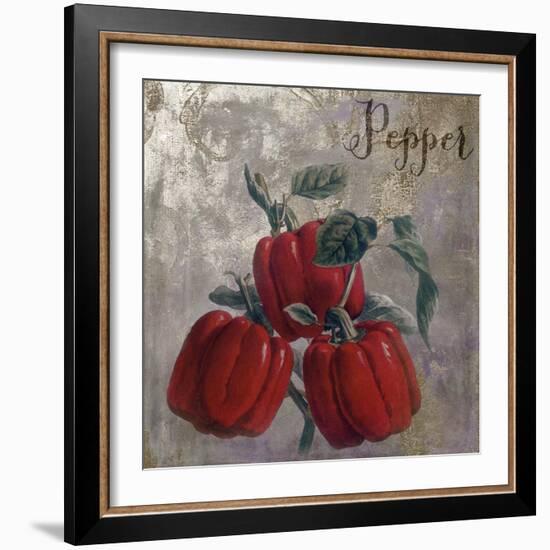 Medley_Gold_peppers-Color Bakery-Framed Giclee Print