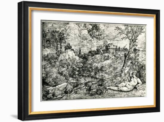 Medor and Angelica or Jason and Medea, C1535-1545-Titian (Tiziano Vecelli)-Framed Giclee Print