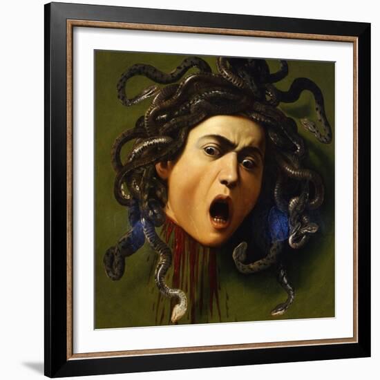 Medusa, 1596-1598-Caravaggio-Framed Giclee Print