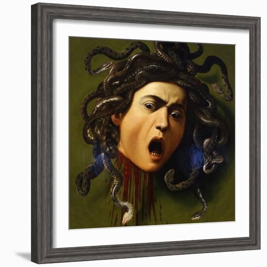 Medusa, 1596-1598-Caravaggio-Framed Giclee Print