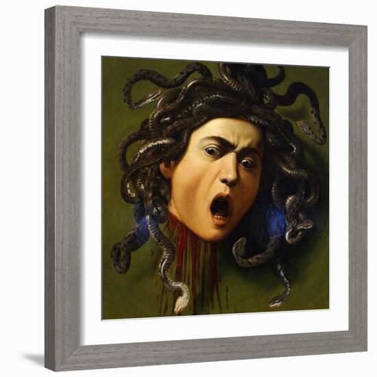 Medusa, 1596-1598-Caravaggio-Framed Giclee Print