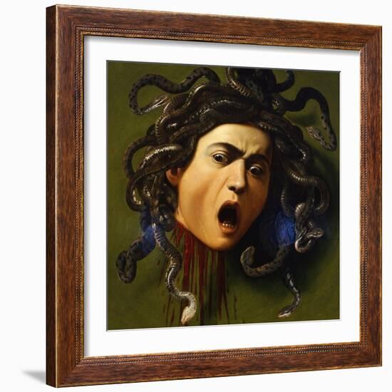 Medusa, 1596-1598-Caravaggio-Framed Giclee Print