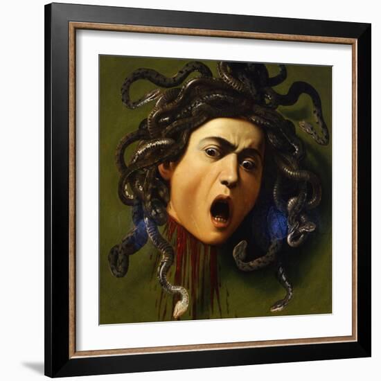 Medusa, 1596-1598-Caravaggio-Framed Giclee Print