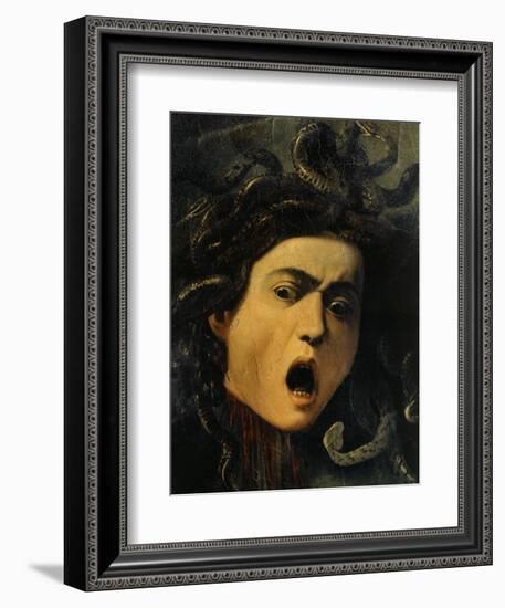 Medusa, Detail, 1598-9-Caravaggio-Framed Giclee Print