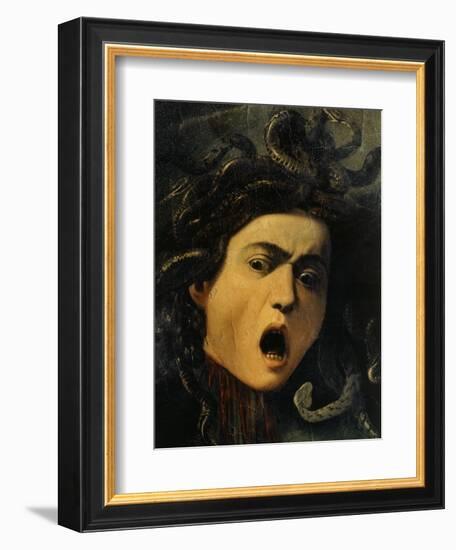 Medusa, Detail, 1598-9-Caravaggio-Framed Giclee Print