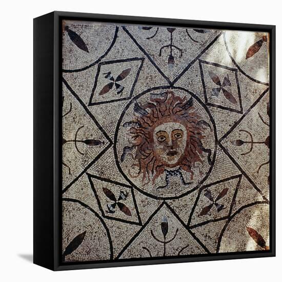Medusa, Roman Mosaic from the House of Orpheus, 3rd Century Ad-Roman-Framed Premier Image Canvas