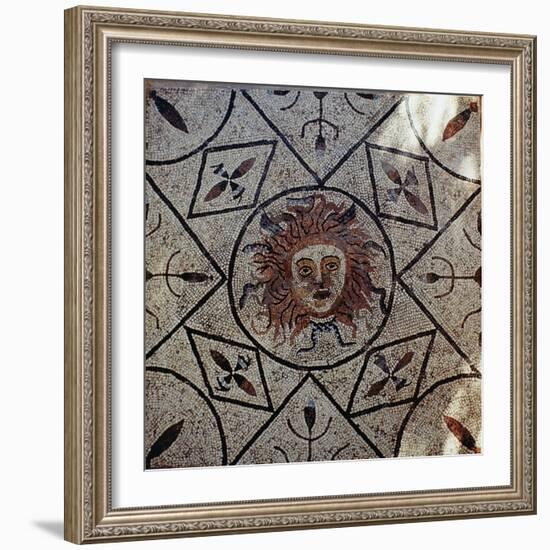 Medusa, Roman Mosaic from the House of Orpheus, 3rd Century Ad-Roman-Framed Giclee Print