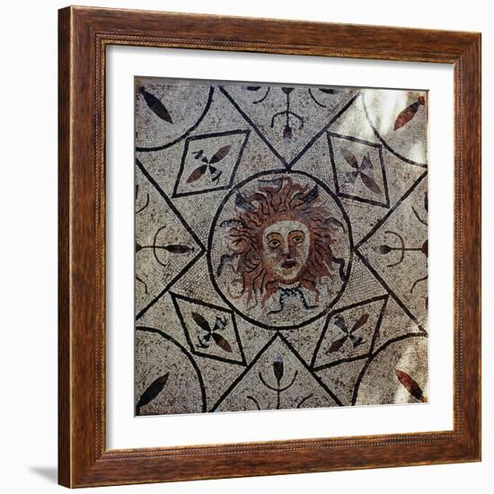 Medusa, Roman Mosaic from the House of Orpheus, 3rd Century Ad-Roman-Framed Giclee Print