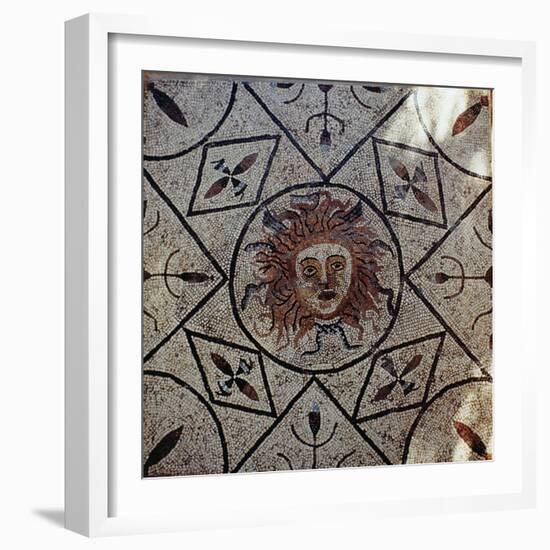 Medusa, Roman Mosaic from the House of Orpheus, 3rd Century Ad-Roman-Framed Giclee Print