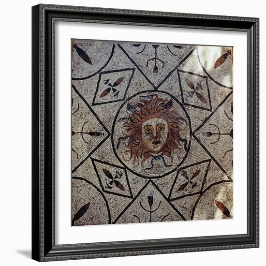 Medusa, Roman Mosaic from the House of Orpheus, 3rd Century Ad-Roman-Framed Giclee Print