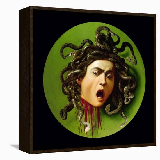 Medusa-Caravaggio-Framed Stretched Canvas