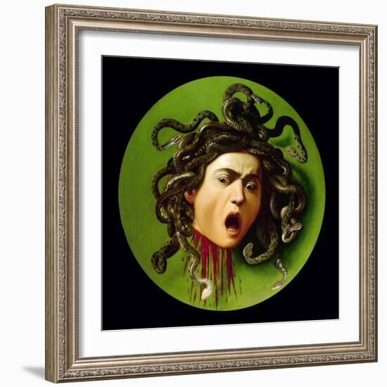 Medusa-Caravaggio-Framed Art Print