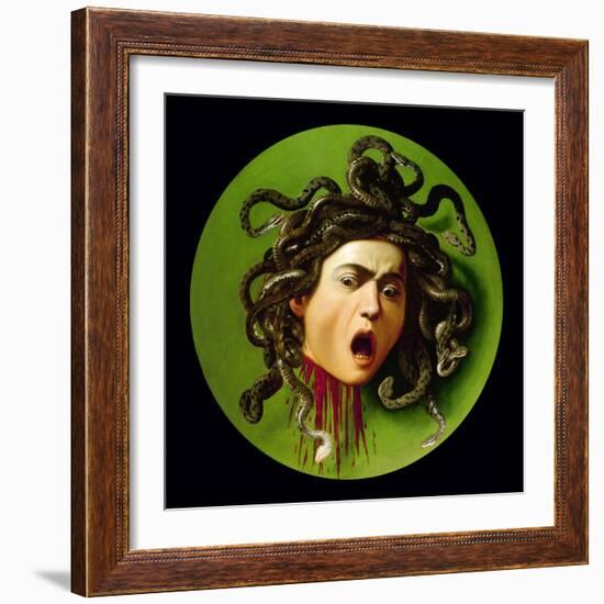 Medusa-Caravaggio-Framed Art Print