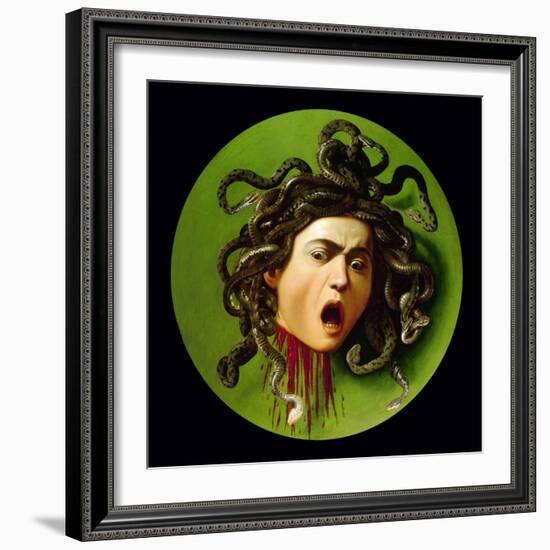 Medusa-Caravaggio-Framed Art Print