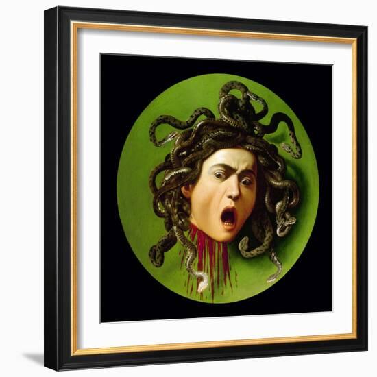 Medusa-Caravaggio-Framed Art Print