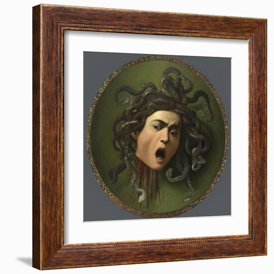 Medusa-Caravaggio-Framed Art Print